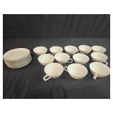 Harvest Wheat Japan World Wide Porcelain Tea Cups and Saucers Set