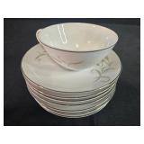 Harvest Wheat Japan World Wide Porcelain Tea Cups and Saucers Set