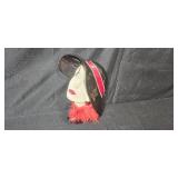 Set of 3 Art Deco Style Ceramic Wall Masks with Embellishments