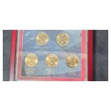 2009 United States Presidential Dollar Coin Set in Display Case
