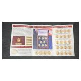 2014 United States Presidential Golden Dollar Coin Set in Display Case