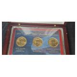 2014 United States Presidential Golden Dollar Coin Set in Display Case