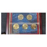 2010 United States Presidential Dollar Coin Set in Display Case