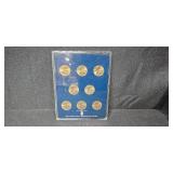2011 United States Presidential Dollar Coin Set in Display Case