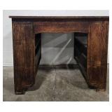Wooden Desk and Matching Chair Set, 36x24x29 Inches