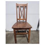 Wooden Desk and Matching Chair Set, 36x24x29 Inches