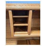 Large Oak Desk with Hutch and Storage Drawers