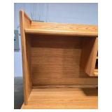 Large Oak Desk with Hutch and Storage Drawers
