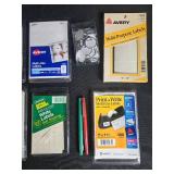 Large Collection of Avery Labels, Color Coding Dots, and Greeting Cards