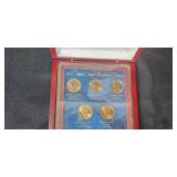 2013 United States Presidential Dollar Coin Set in Display Case