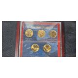 2014 United States Presidential Dollar Coin Set in Display Case