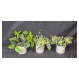 Set of 3 Threshold Potted Faux Plants Indoor Decor