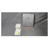 Coin Organizer/Bider w Decorative Compass Charm Binder & 2 Plastic Organizers