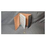 Coin Organizer/Bider w Decorative Compass Charm Binder & 2 Plastic Organizers