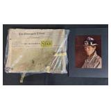 Vintage Minneapolis Tribune Newspapers and Firefighter Photo Print