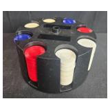 Gallery 550 Piece Unopened Jigsaw Puzzle and Poker Chip Set with Organizer