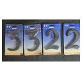 Box of 5 1/4 Inch Plastic Black Assorted House Numbers Assorted