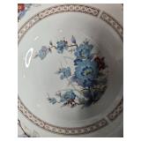 Set of 7 Nikko Verstone BleuFleur 6.5" Soup Bowls Japan Blue Floral - display not inc