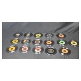 Lot of Vintage 45 RPM Vinyl Records Mixed Artists -  Inc Busy-Bee Phonograph Record From Early 1900s