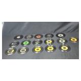 Collection of Vintage 45 RPM Vinyl Records Including The Beatles, Roy Orbison, Neil Diamond -  Inc Busy-Bee Phonograph Record From Early 1900s