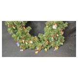 Holiday Wreath with Assorted Hallmark Miniature Ornaments