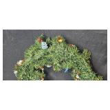 Holiday Wreath with Assorted Hallmark Miniature Ornaments
