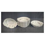 Set of 12 Noritake Cynthia 6666 Japan Floral Rimmed Vegetable Bowls - display not inc