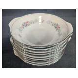Set of 12 Noritake Cynthia 6666 Japan Floral Rimmed Vegetable Bowls - display not inc