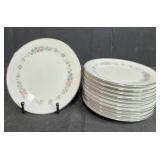 Set of 12 Noritake Cynthia 6666 Japan Bread Plates with Floral Border - display not inc