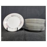 Set of 12 Noritake Cynthia 6666 Japan Bread Plates with Floral Border - display not inc