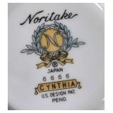 Noritake Cynthia 6666 Japan Set of 12 Tea Cups and Saucers Floral Pattern