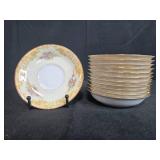 Set of 9 Noritake China Batista 601 Japan 11 Fruit Bowls - display not inc