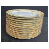 Set of 12 Noritake China Batista Pattern Salad Plates - display not inc