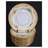 Set of 12 Noritake China Batista Pattern Salad Plates - display not inc