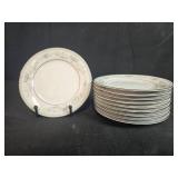Set of 10 Noritake Colburn Fine China Bread/Dessert Plates Japan - display not inc
