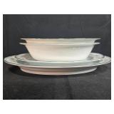 Noritake China 6107 Colburn Pattern Serving Plates and Bowls Set