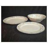 Noritake China 6107 Colburn Pattern Serving Plates and Bowls Set