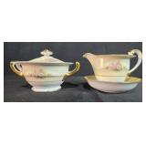 Noritake China Batista 98832 Creamer and Sugar Bowl Set Japan
