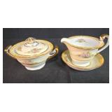 Noritake China Batista 98832 Creamer and Sugar Bowl Set Japan