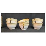 Noritake China Batista 601 Teacup (12) and Saucer (11) Set Japan Gold Trim