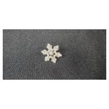Lot of Vintage Brooches and Pins including Pewter Floral and Snowflake Designs