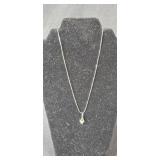 Napier Silver Tone Necklace with Pearl Accent Pendant