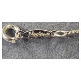 Napier Silver Tone Necklace with Pearl Accent Pendant