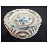 Set of 8 Noritake Versatone Bleufleur Salad Plates Japan
