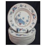 Set of 8 Noritake Versatone Bleufleur Salad Plates Japan