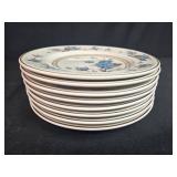 Set of 8 Noritake Versatone Bleufleur Salad Plates Japan