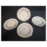 Set of 8 Lenox Repertoire China Cups & Saucers with Floral Pattern - display not inc