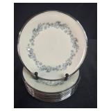 Set of 8 Lenox Repertoire Bread/Dessert Plates with Floral Pattern - display not inc
