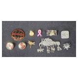 Collection of Assorted Decorative Pins and Brooches