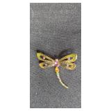 Monet Dragonfly Brooch and Silver-Tone Filigree Brooch Set